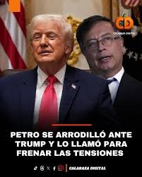 Petro se arrodilla ante Trump