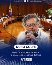 Fuerte revés de Petro con emergencia económica