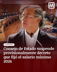 Consejo de Estado suspende decreto de salario mínimo